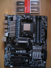 Kit placa de baza Gigabyte + CPU AMD FX + 8GB RAM impecabil cu garantie foto