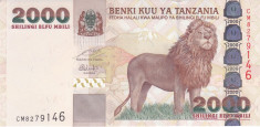 Bancnota Tanzania 2.000 Shilingi (2009) - P37b UNC foto