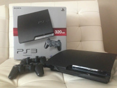 Playstation 3 -PS3 Slim, 320 Gb + 2 controllere ds3 + jocuri + stand foto