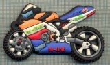 ATAM2001 719 - TEMATICA MOTOCICLISM - PLACHETA PLASTIC + MAGNET, PENTRU FIXARE DECORATIVA, PE FRIGIDER(PE ORICE SUPORT METALIC) -starea care se vede