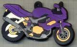 ATAM2001 698 - TEMATICA MOTOCICLISM - PLACHETA PLASTIC + MAGNET, PENTRU FIXARE DECORATIVA, PE FRIGIDER(PE ORICE SUPORT METALIC) -starea care se vede