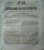 Cumpara ieftin Curier romanesc , gazeta politica , comerciala si literara , nr. 58 din 1839