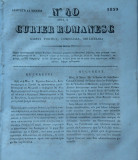 Cumpara ieftin Curier romanesc , gazeta politica , comerciala si literara , nr. 40 din 1839