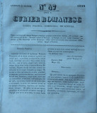 Cumpara ieftin Curier romanesc , gazeta politica , comerciala si literara , nr. 47 din 1839
