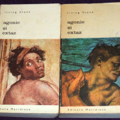 Agonie si extaz (2 volume) de Irving Stone, roman biografic despre Michelangelo