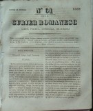 Cumpara ieftin Curier romanesc , gazeta politica , comerciala si literara , nr. 61 din 1839