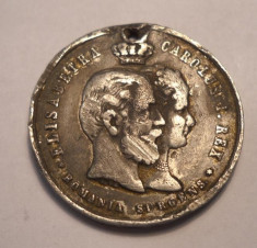 Medalie Regele Carol I si Regina Elisabeta foto