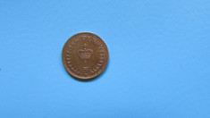 MONEDE MAREA BRITANIE-1/2 PENNY-1974 foto