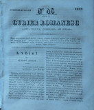 Cumpara ieftin Curier romanesc , gazeta politica , comerciala si literara , nr. 48 din 1839