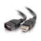 Cablu extensie USB 2.0 tata - mama | prelungitor USB | 3 metri | 3m | cu filtru | NOU