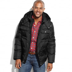 Geaca Tommy Hilfiger Puffer Hood neagra M L (ultima colectie) foto