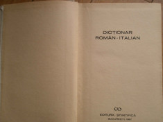 Dictionar Roman-italian - Nina Facon Si Colab. ,307926 foto