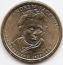 Statele Unite (SUA) 1 Dolar 2008 Comemorativa: Andrew Jackson, 7th President of the United States from 1829 - 1837 KM-428 aUNC foto