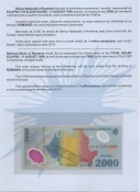 Romania Pliant 2000 Lei 1999 (eclipsa de soare) UNC !!! foto