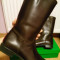 Cizme maro inchis, 100% piele naturala, mar. 39 sau 38.5, toc de 1cm (dark brown boots)