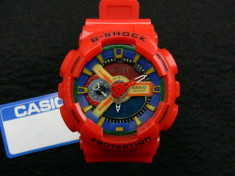 CASIO G-SHOCK GA-110 CARNIN RED, CUTIE METALICA INCLUSA !!! MODEL NOU AFISAJ BACKLIGHT !! MADE IN JAPAN,INSTRUCTIUNI,GARANTIE,LIVRARE GRATUITA !! foto