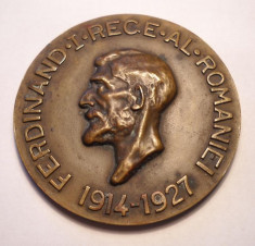 Medalie Unifata Regele Ferdinand I Al Romaniei 1914 - 1927 foto