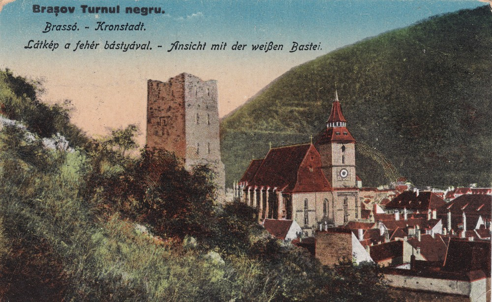 CARTE POSTALA BRASOV Turnul negru Circulata 1923, Printata | Okazii.ro
