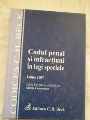 Codul Penal Si Infractiuni In Legi Speciale - Mirela Gorunescu ,268125 foto