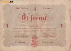 UNGARIA 5 forint 1848 VF-/VF!!! foto