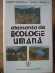 Elemente De Ecologie Umana - Constantin Budeanu Emanoil Calinescu ,519219 foto