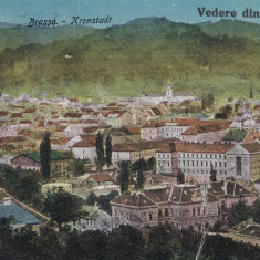 CARTE POSTALA BRASOV Vedere din Brasov Circulata 1924