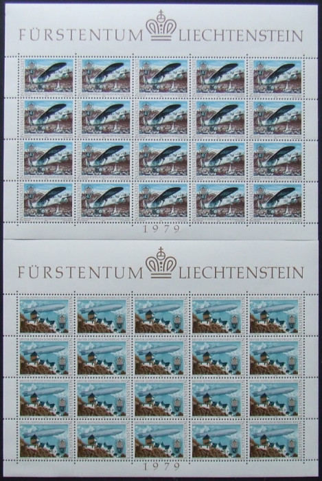 LIECHTENSTEIN 1979 - BALOANE,AVIATIE 2 M/SH, NEOBLITERATE - LCT 008