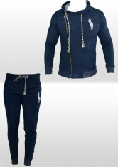 Trening - Polo Ralph Lauren - Din Bumbac - Model Nou - Bleumarin Cu Pantaloni Bleumarin sau Gri - Pantaloni Conici - Masuri XS S M L B184 foto