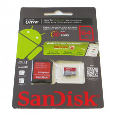 SanDisk card microSDXC 64GB si adaptor SD inclus foto