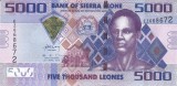 Bancnota Sierra Leone 5.000 Leones 2010 - P32a UNC