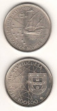 SV * Portugalia 100 ESCUDOS 1989 Descoperirea Insulelor Azore 550 Ani AUNC+