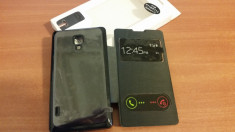 Husa NEAGRA Toc Flip Cover LG Optimus L7 II P710 / P713 + Folie foto