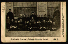 1938 Basarabia, Carte postala de binefacere pentru Orfelinatul Eparhial Episcop Dionisie din Ismail, necirculata foto