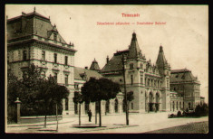 1908 Temesvar Josefstadter Bahnhof / Timisoara Gara de Nord, carte postala ilustrata circulata la Budapesta foto