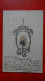Carte postala - Domnisoara - Carte postala in relief deosebita 1905
