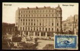 1929 Banque Belge Bucuresti, carte postala TCV cu timbru C. Raiu - Posta Aeriana, Necirculata, Printata