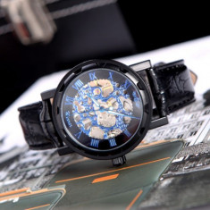 Ceas WINNER Mecanic / Automatic MOdel Skeleton , Curea Piele , Unisex foto