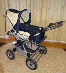 Carucior copii Babywelt 2 in 1, cu landou si sac picioruse Kaiser , roti mari, reversibil, pentru 0-3 ani foto