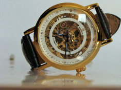 Ceas Mecanic Goer - Full Skeleton Automatic - CEL MAI MIC PRET Grantat CADOU IDEAL foto