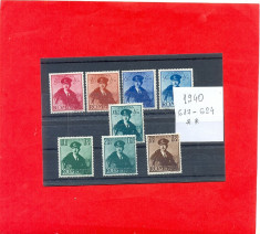 RO-174=ROMANIA 1940=CAROL II cu pelerina,Serie de 8 timbre nestampilate,MNH(**) foto