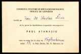 1983 Invitatie Expozitia pictura Paul Atanasiu Sala Dalles, arta in Epoca de Aur
