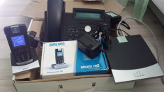 Centrala telefonica SIP DECT VoIP SNOM M320 + Gateway DECT VoIP SNOM M3 + 2x Telefon DECT fara fir SNOM M3 foto