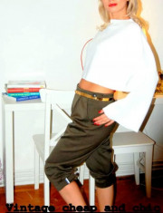 Pantaloni vintage,stil army, intr-o tinuta cheap &amp;amp; chic! foto