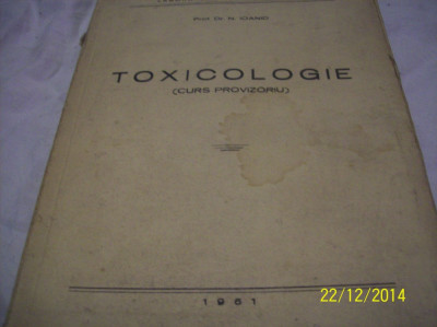 toxicologie[curs provizoriu] prof. dr. n. ioanid 1951 foto