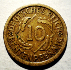 B.877 GERMANIA WEIMAR 10 RENTENPFENNIG 1924 A foto