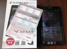 Tableta Allview Ax4 Nano NOUA cu Garantie 3G Port SIM incorporat GPS Android 4.4 KitKat foto