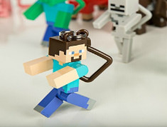 Brelocul Minecraft : Main character Keychain 7 cm !! foto