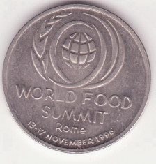 (MR37) MONEDA ROMANIA - 10 LEI 1996 - WORLD FOOD SUMMIT - ROME - 13-17 NOIEMBRIE 1996 - COMEMORATIVA foto