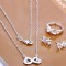 Bijuterii Argint: Set Lantisor + Cercei + Inel New Infinit Silver Set 925