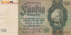 GERMANIA 50 reichmark 1933 VF+!!! foto